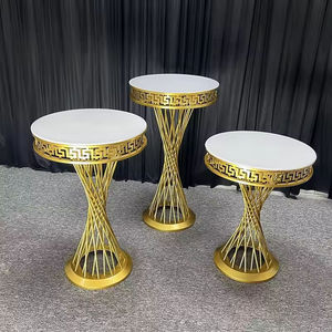 Mesa de Postres Moderna de Metal para Bodas y Fiestas, Desmontable y Ensamblable, Soporte Dorado para Flores, Accesorios de Decoración para Bodas - Product Image 2