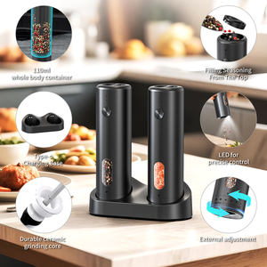 Molinillo de pimienta eléctrico, molinillo de pimienta, molinillo de especias, molinillo de pimienta ajustable externo de sal automático - Product Image 3