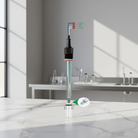 Sonde de pH en verre PTFE avec précision 0,05pH, écran OLED 165MM, électrode de sonde de pH, capteur de pH pour piscine, refroidissement, traitement de l'eau potable