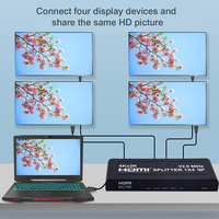 Répartiteur HDMI Ultra HD 4K 60Hz 1X4, distributeur vidéo HDMI 1x4, convertisseur V2.0 HDCP 2.2 pour PS4, TVBox, PC, moniteur, projecteur