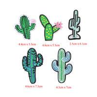 Personnalisation Support Offre Spéciale Lovely Cute Iron on Embroidery Plante Cactus Patches pour Diy Scrapbooking