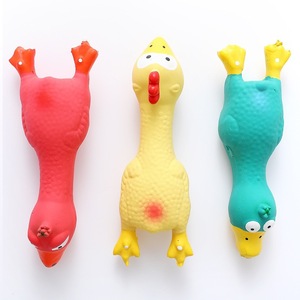 Screaming Chicken Pet Toy <b>Bite</b> Resistant Interactive Chewable Dog Squeak Toy For Teeth Cleaning Cartoon Design - Product Image 4