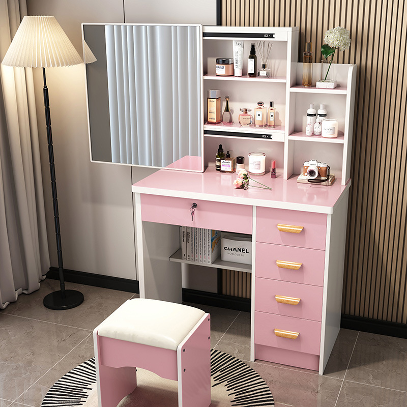80cm plataforma deslizante espejo Rosa armario derecho