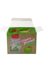 Groothandel Happy Gummy Frutivity Appel smaak Suikercoating Gummy Candy Fruit Zachte Gummy Candy Individuele kleine verpakking voor kinderen