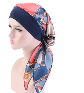 Couvre-chef <span class=keywords><strong>chimio</strong></span> soyeux pour femmes écharpes Turbans Cancer écharpes Bandanas <span class=keywords><strong>perte</strong></span> de <span class=keywords><strong>cheveux</strong></span> Beanie chapeau Bonnet bandeau écharpes casquette - Product Image 4