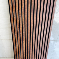 Panel Acústico de Madera con Listones, Panel de Pared Absorbente de Sonido con Fieltro PET, Panel Decorativo de Reducción de Ruido para Diseño Interior Moderno