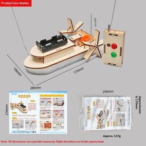 <span class=keywords><strong>Juguete</strong></span> Educativo STEAM: <span class=keywords><strong>Barco</strong></span> de Madera con Ruedas de Paleta a Control Remoto, Manualidades Creativas para Estudiantes, Ciencia y Tecnología - Product Image 3