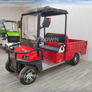 ZOWN Electric Utility Golf Cart 3-4 Seats Yellow Cargo Truck CE Certified Lithium Battery AC Motor Q235B Steel 90km Range - Product Image 4