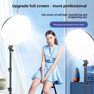 Selfie court vidéo lumière douce plein écran lumière de remplissage pour diffusion en direct support de sol de bureau support de télé<span class=keywords><strong>phone</strong></span> portable pour banderoles - Product Image 3