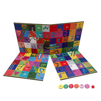 Jeu de société familial de haute qualité avec dés Ludo papier serpents échelles jeu de cartes de société personnalisé jeu classique jouet pour enfants et adultes