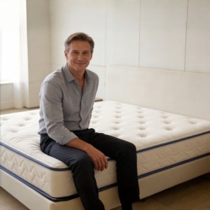 Matelas en mousse à mémoire de forme de qualité supérieure, taille twin, full, queen, king, fermeté moyenne, ergonomique, avec housse tricotée, pour chambre à coucher, hôtel - Product Image 5