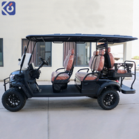 Voiturette de golf de luxe homologuée pour la route, 6 places, style classique, kit carrosserie personnalisé, alimentée par batterie 72V