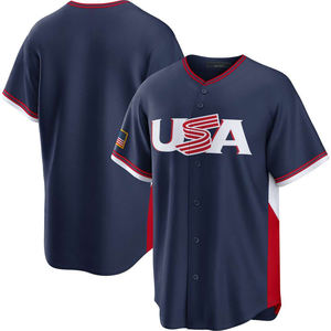 Jersey Baseball Tim Pria 2026 Puerto Riko Meksiko AS World Baseball Classic, Kaos Baseball Custom, Seragam Bordir Jahit - Product Image 4