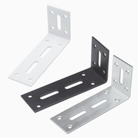 Support d'étagère murale triangulaire en acier inoxydable, support d'angle en forme de L, support de rangement à angle droit de 90 degrés