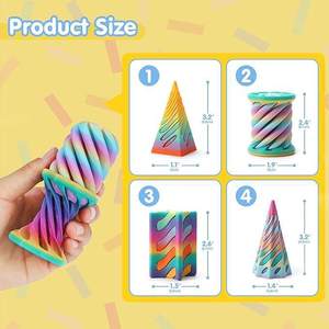 Nouveau produit transfrontalier très demandé : Jouet décoratif en plastique imprimé en 3D, à décompression rapide, en spirale croisée, pour la maternité - Product Image 4