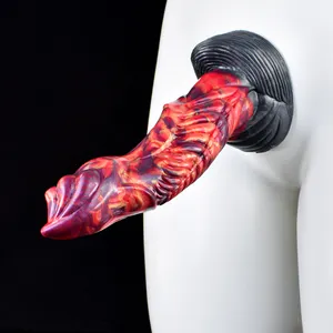 2022 공장 새로운 섹스 제품 독특한 모양 괴물 딜도 유연한 액체 실리콘 딜도 성인 여성