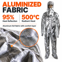 Ensemble veste et pantalon aluminisés résistants à la chaleur avec visière en polycarbonate pour la fonderie, la verrerie, la métallurgie, vêtements de travail industriels, vente en gros