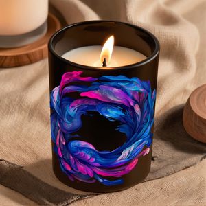 Vela de tarro perfumada de aromaterapia negra de 6oz con logotipo personalizado sin humo para ocasiones festivas como el Día de San Valentín Acción de Gracias - Product Image 5