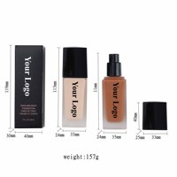 Apprêt organique sans paraben 8 couleurs fond de teint mat liquide blanchissant la peau fond de teint noir