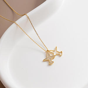 Populaire Titane Acier Collier Ins Shake Sound Pop Perle Micro Incrustation Géométrique Queue De Poisson Papillon Coeur Collier Cadeau Fiançailles - Product Image 6