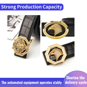 Hebilla de Cinturón de Metal de Aleación de 68 mm con Forma Personalizada, Grabada en Oro - Product Image 4