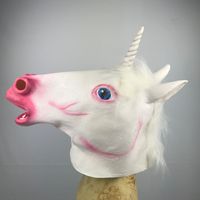 Masque en latex pour Halloween, tête d'animal : Gorille, Cochon, Tigre, Éléphant, Renard, Cheval, Coq, Dinosaure CH