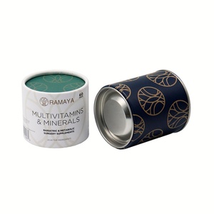 Recyclable Offer a Variety of Degradable Tea Packaging Paper Tubes with Built-in Food-grade Aluminum Foil Featuring Metal Caps - Product Image 4