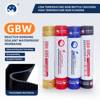 Membrane d'étanchéité en bitume modifié SBS, marque GBW, garantie 1 an, résistante à l'eau, pour toitures et sous-sols de bâtiments industriels modernes
