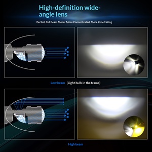 H4 LED 듀얼 컬러 오토바이 헤드라이트 전구 P15D BA20D 오토바이 헤드램프 프로젝터 렌즈 하이 로우 빔 야마하 가와사키 스즈키용 - Product Image 5