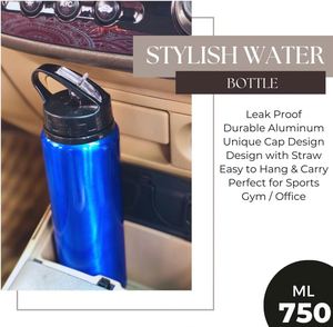 Aluminum Water Bottle with <b>Straw</b> 750ml Leak Proof Reusable Durable Water Bottle - Product Image 3