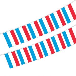Wholesale 5.5x8 Inches Luxembourg String Bunting <b>Flags</b> for Indoor and Outdoor Decoration(20pcs/set) - Product Image 1