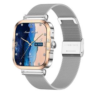Montre connectée pour femmes avec écran couleur AMOLED HD de 1,75 pouce, appels Bluetooth, NFC, suivi du sommeil, <span class=keywords><strong>cycle</strong></span> <span class=keywords><strong>menstruel</strong></span>, montre connectée pour hommes - Product Image 4
