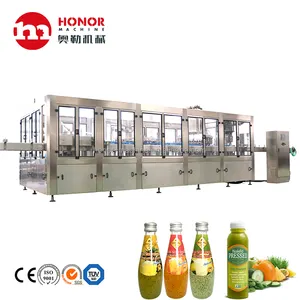 Máquina de llenado de bebidas de botellas de vidrio de jugo de fruta 20000BPH barata de alta calidad