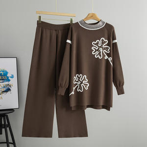 Ensemble <span class=keywords><strong>de</strong></span> vêtements pour femmes <span class=keywords><strong>de</strong></span> style occidental, nouveau style décontracté printemps-automne, ample, long, anti-rides, à fleurs, 0965 - Product Image 4