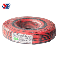 Kabel Silikon Karet Tembaga Berlapis Timah 18 AWG 2 Konduktor 1 Inti Merah & Hitam Paralel 200 Tahan Panas UL758