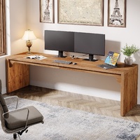 Bureau long en bois moderne Yuepeng Meimu pour 2 personnes, grande table d'écriture avec montage facile pour bureau à domicile, 78,7 pouces