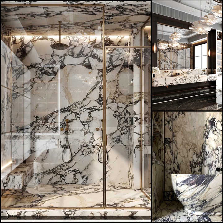 Luxury Bvlgari Calacatta Viola Marble Slabs for Home & Office
