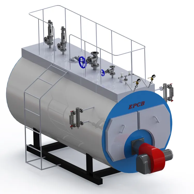 غلاية بخار EPCB لتصنيع المنسوجات حرارية لتخزين 10 أطنان من الغازات النفطية 1.25-1.6 ميغاباسكال