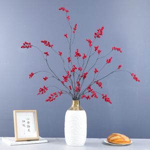 Baies d'<span class=keywords><strong>acacia</strong></span> rouges artificielles pour décoration murale pendant Thanksgiving Nouvel An chinois et fête des pères - Product Image 4