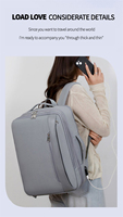 Sac à dos professionnel unisexe en tissu Oxford imperméable grande capacité, extensible haut de gamme pour ordinateur portable et voyage transfrontalier