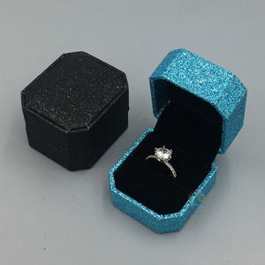 <b>Cheap</b> High Quality Cute Pink GLISTEN Paper Plastic Fashionable Wedding Jewellery Ring Packaging <b>Gift</b> <b>Boxes</b> Custom Logo 5*5*3.5cm - Product Image 1