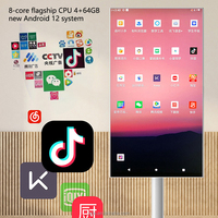 Televisor Inteligente QDE con Pantalla LED, Transmisión en Vivo, Android, Soporte Móvil con Pantalla Táctil y Cámara, de Pie