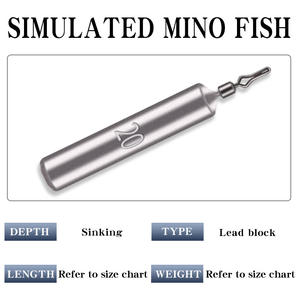 Plomos de pesca cilíndricos Ytqhxy de 2.5g a 20g, plomos de plomo para lances largos, accesorios de pesca antienredos - Product Image 6