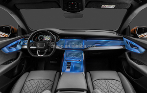 Film protecteur transparent en TPU pour l'intérieur de la voiture, contrôle central de l'écran de navigation GPS, <span class=keywords><strong>autocollant</strong></span> anti-rayures pour Audi Q8 2019-2023 - Product Image 4