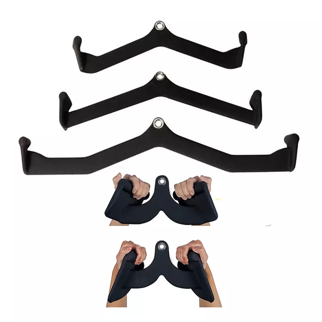 Mag Grips 5 Pieces Lat Pull Down Bar Pulley Cable Machine Bar Gym Equipment Fitness Accessories Cable Pull Down Attachments