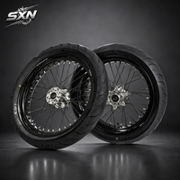 Roues Supermoto en aluminium argenté de 17 pouces pour Sur-Ron Ultra Bee, assemblage CNC avec pneus CST, kit de moto électrique tout-terrain avant et arrière