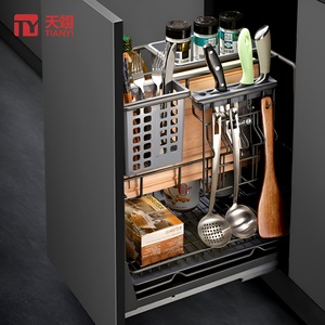 Panier de rangement en acier inoxydable pour tiroir de cuisine, panier de rangement pour armoire de cuisine, panier multi-épices pour tiroir - Product Image 2