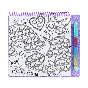 Pop couleur carnet de croquis créatif Double spirale sourire soleil Silicone activité de week-end avec mignon gonflé autocollants préscolaire scolastique - Product Image 3