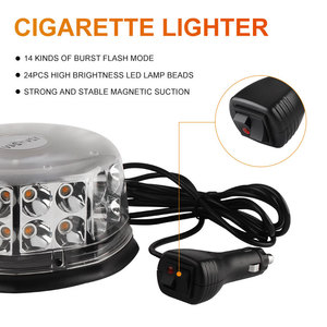 Lámpara Led intermitente de señal de seguridad, luz de advertencia <span class=keywords><strong>Circular</strong></span> de techo estroboscópico de emergencia, alto brillo, DC12V-24V - Product Image 6