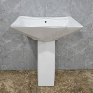 Venta directa de fábrica ISO, juego de lavabo de pedetal de inodoro de una pieza con corte de diamante, juego de lavabo de Wc de gran oferta de Oriente Medio - Product Image 6